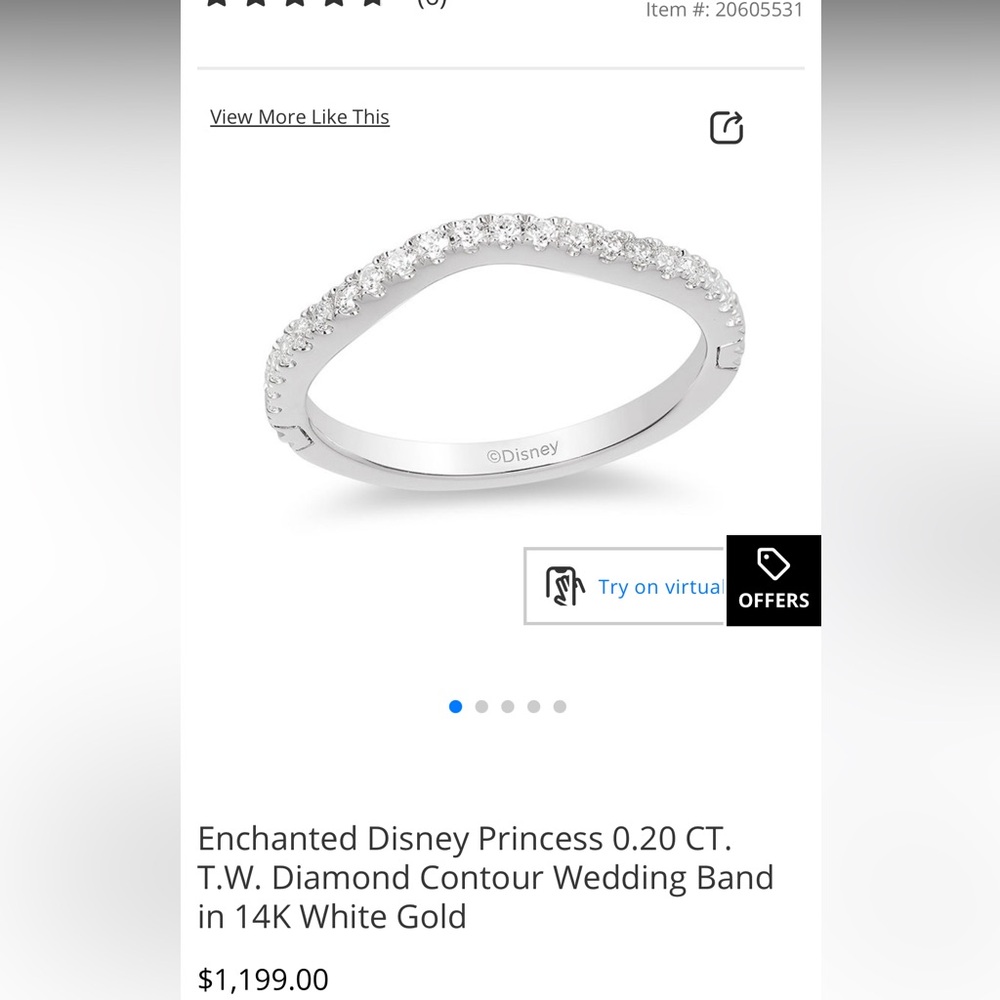 Enchanted Disney Pincess 0.20CT Diamond wedding band